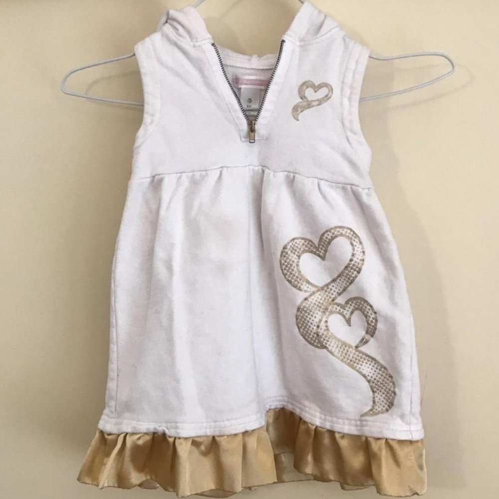 Old Navy 3T Girls White Hooded Dress